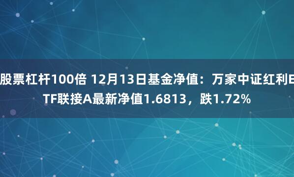 股票杠杆100倍 12月13日基金净值：万家中证红利ETF联接A最新净值1.6813，跌1.72%