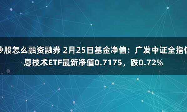 炒股怎么融资融券 2月25日基金净值：广发中证全指信息技术ETF最新净值0.7175，跌0.72%